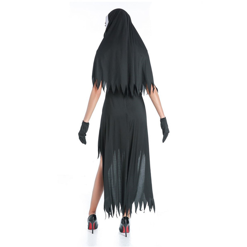 Halloween cosplay kostim za žene – vampirska duh tema, poliestersko vlakno, bez ovratnika, scenska/party odjeća