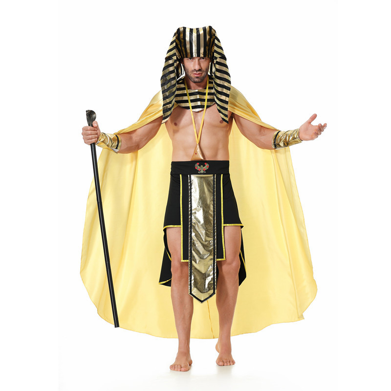 Faraon cosplay kostim za scenu, odrasli muškarac, poliester, bez ovratnika, ljeto 2023