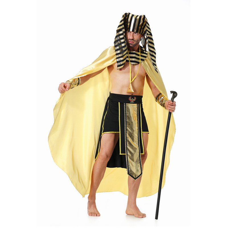 Faraon cosplay kostim za scenu, odrasli muškarac, poliester, bez ovratnika, ljeto 2023