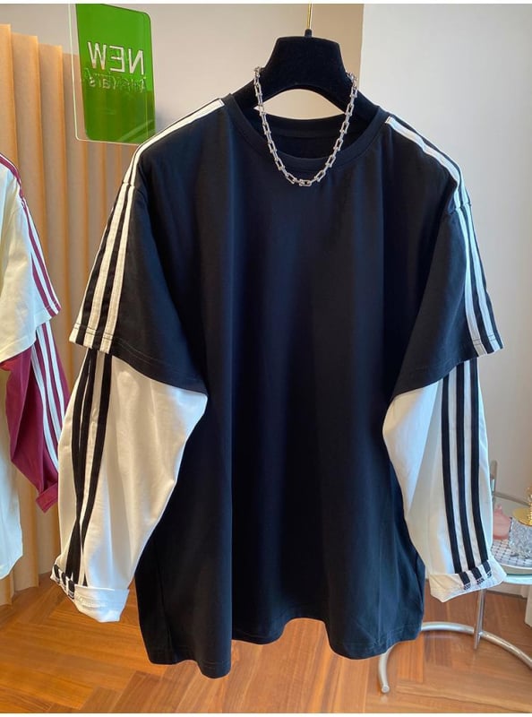 Uniszex pamut hosszú ujjú felső, laza szabású, kerek nyakú (95% pamut; hosszú ujjú; kerek nyak; laza szabás)