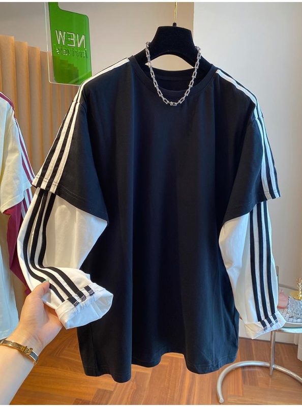 Uniszex pamut hosszú ujjú felső, laza szabású, kerek nyakú (95% pamut; hosszú ujjú; kerek nyak; laza szabás)