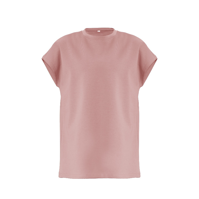 T-krekls ar lidinošām piedurknēm, apaļš kakla izgriezums, brīvs piegriezums, kokvilnas/poliestra/elastāna maisījums, sportam un jogai, sievietēm