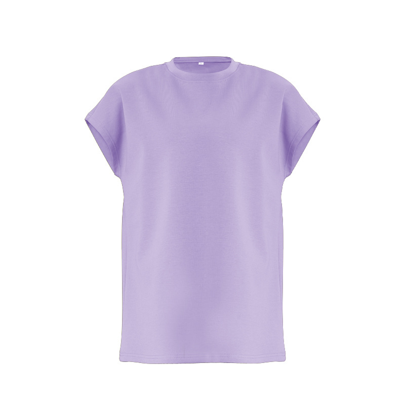 T-krekls ar lidinošām piedurknēm, apaļš kakla izgriezums, brīvs piegriezums, kokvilnas/poliestra/elastāna maisījums, sportam un jogai, sievietēm