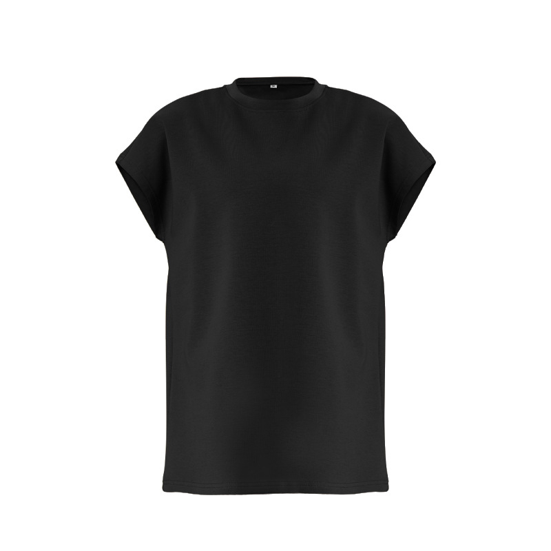 T-krekls ar lidinošām piedurknēm, apaļš kakla izgriezums, brīvs piegriezums, kokvilnas/poliestra/elastāna maisījums, sportam un jogai, sievietēm