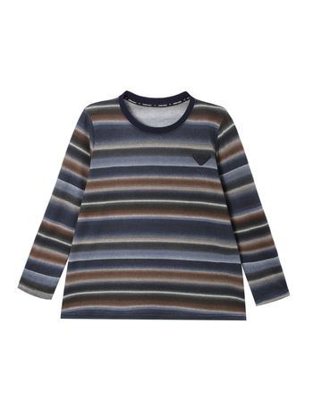 Top s dugim rukavima, color-block prugama, vuneni pleteni top, slobodan kroj, ženski plus veličina