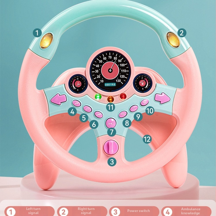 Laste auto tagaistme rool – sõidumäng, plastikust, 0–3-aastastele