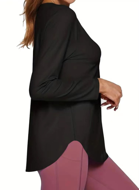 Ženska T-shirt od Milk Silk tkanine, 90-95% poliestera, Spandex, uzorak teksta, okrugli vrat (Milk silk; 90-95% Polyester; Spandex; Uzorak: Tekst; Okrugli vrat)
