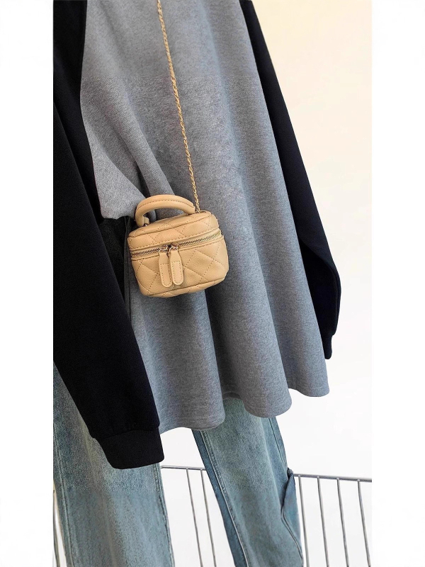 Μπλούζα με κουκούλα από πολυεστέρα, ραγκλάν μανίκια, μακριά μανίκια, χαλαρή γραμμή, βελουτέ υφή, φθινοπωρινή σεζόν 2025