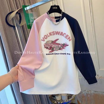 Ženska majica za plus veličinu, blok boja s okruglim izrezom, topli fleece materijal, dugi rukavi, opušten kroj