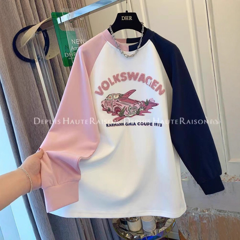 Ženska majica za plus veličinu, blok boja s okruglim izrezom, topli fleece materijal, dugi rukavi, opušten kroj