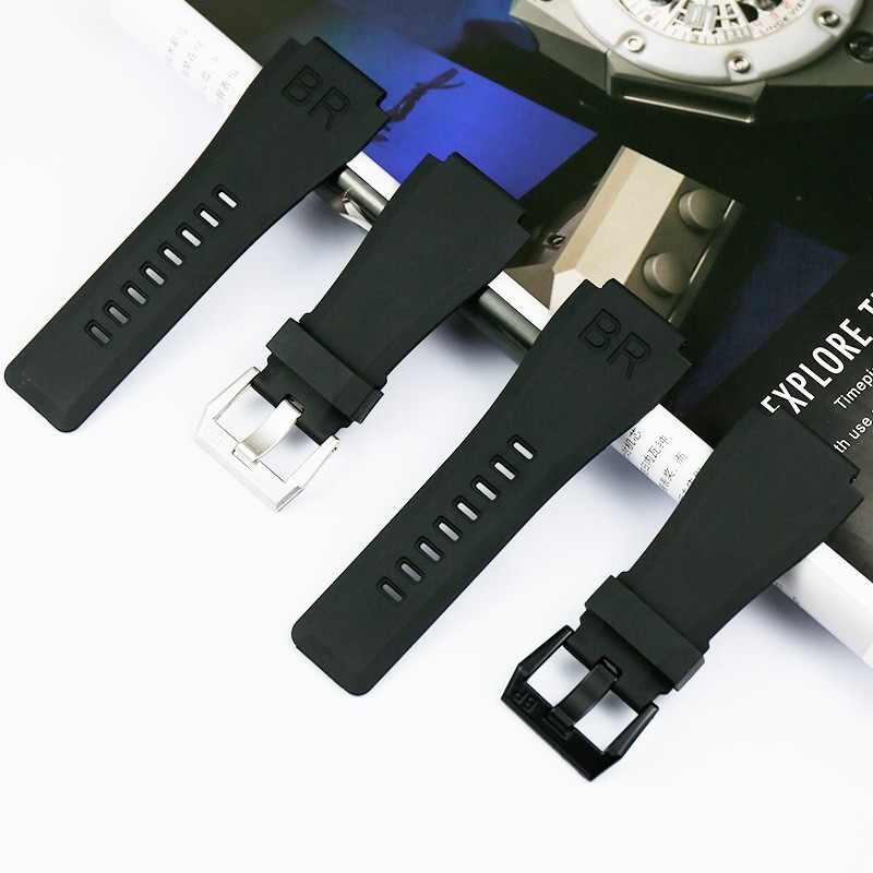 Gumijas pulksteņa siksna Bell & Ross BR01 – ārēji sporta stils, oriģināls dizains