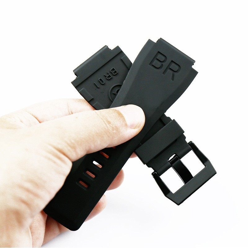 Gumijas pulksteņa siksna Bell & Ross BR01 – ārēji sporta stils, oriģināls dizains