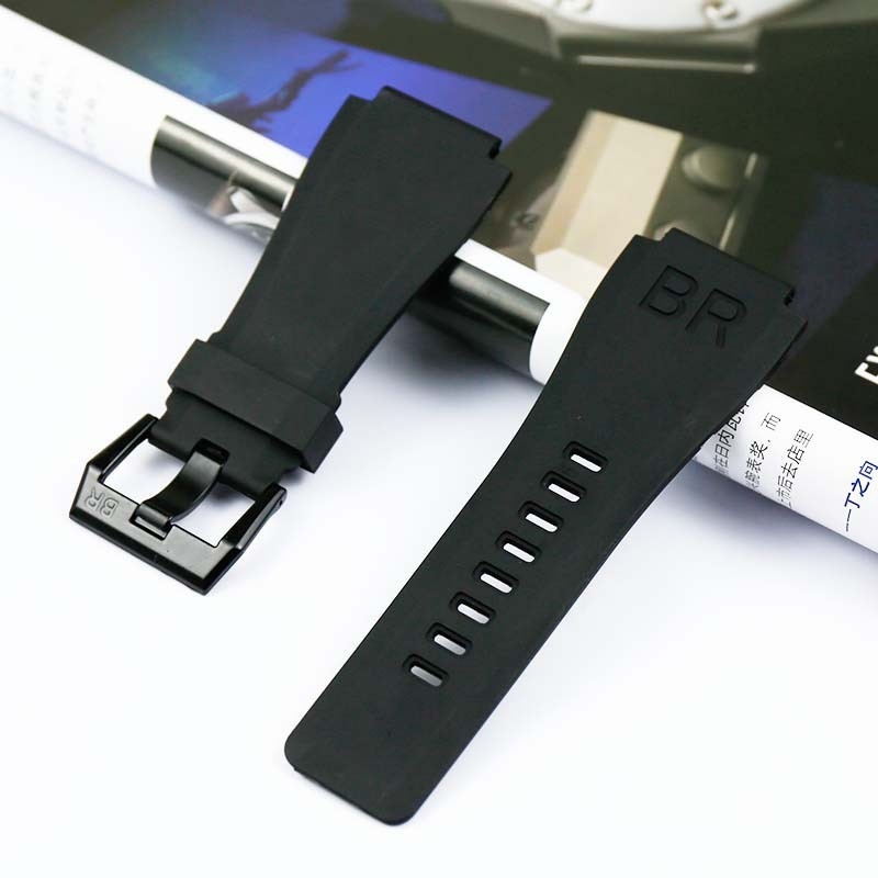 Gumijas pulksteņa siksna Bell & Ross BR01 – ārēji sporta stils, oriģināls dizains