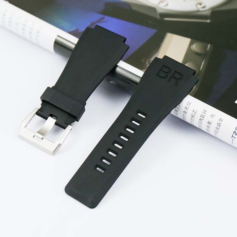 Gumijas pulksteņa siksna Bell & Ross BR01 – ārēji sporta stils, oriģināls dizains