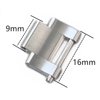 Nerūsējošā tērauda pulksteņa siksna ar slēptu trīs saišu paplašinājumu, matēts virsma, skrūvju savienojumi