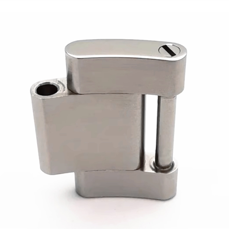 Nerūsējošā tērauda pulksteņa siksna ar slēptu trīs saišu paplašinājumu, matēts virsma, skrūvju savienojumi