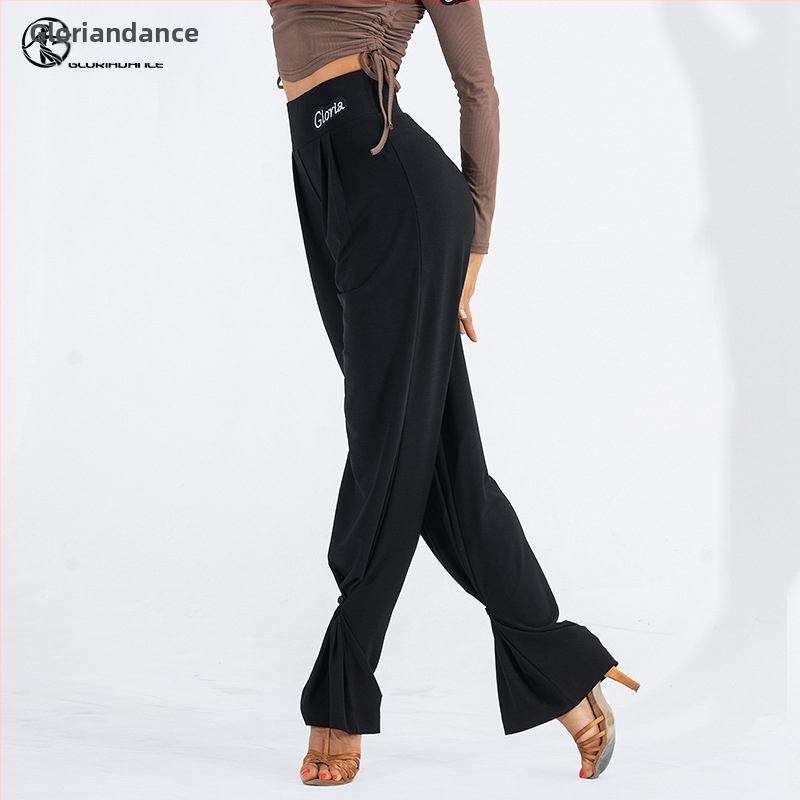 Dámske latinské tanečné nohavice – úzky strih, spandex látka, 15% obsah, tanečné oblečenie