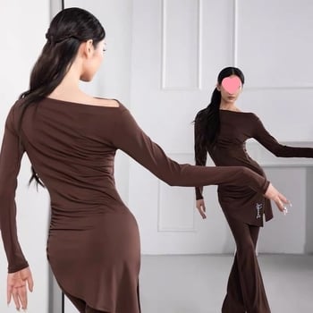 Топ за латински танци за жени | TR тъкан, 30-50% други материали | стил: китайски, литературно ретро