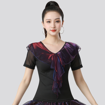 Costum de dans latino pentru femei adulte (Milk Silk; Poliester 90%; Îmbrăcăminte de dans)