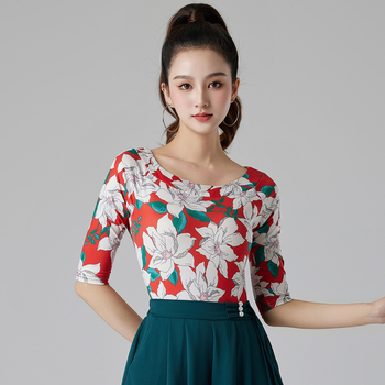 Plesni top - ljeto, za žene, tkanina milk silk, 95% polyester + 5% spandex.
