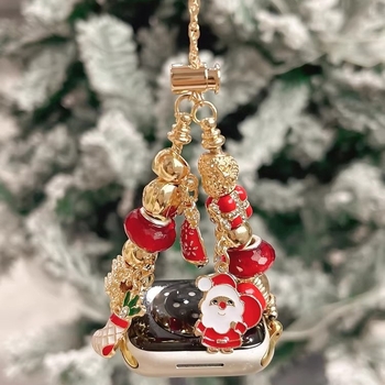 Andora Apple Watch siksna S9, metāla, Ziemassvētku stils (vasaras 2025 izlaidums)