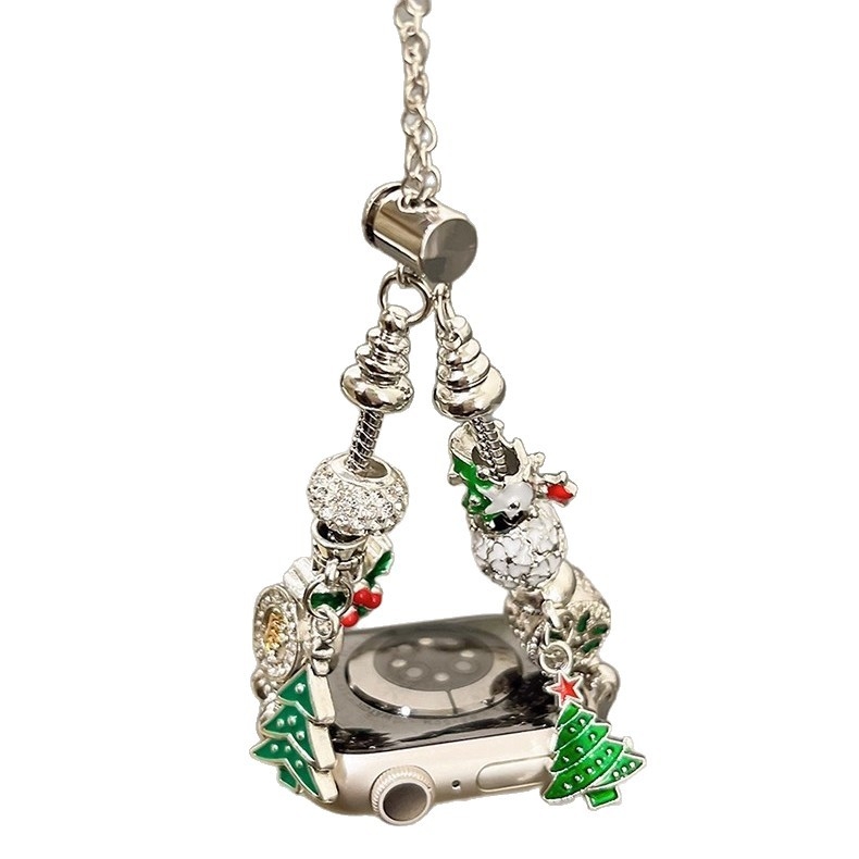 Andora Apple Watch siksna S9, metāla, Ziemassvētku stils (vasaras 2025 izlaidums)