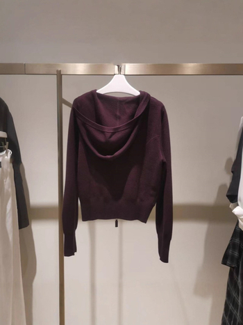 Ženski kardigan s kapuljom i zatvaračem, casual japansko-korejski stil, materijal od viskoze s najlonom, dugi rukavi, duljina 50–65 cm