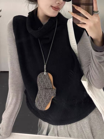 Tricou pentru femei cu mânecă lungă din lână Merino, strat de bază, set fals din două părți, stil minimalist