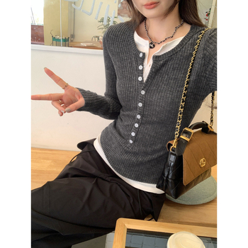 Pulover, stil pulover și urban, 95% spandex, guler cu nasturi, mâneci lungi