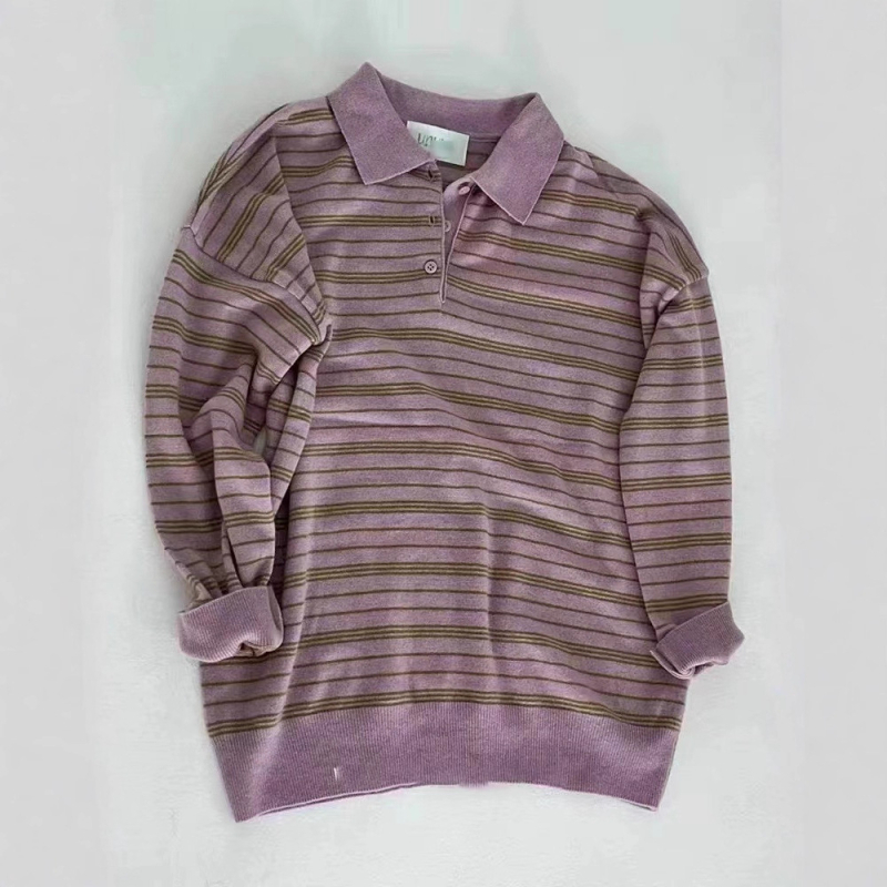 Top tricotat cu mâneci lungi, guler rotund, amestec viscose-spandex, croială slim, stil cardigan/college