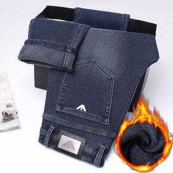 Muške traperice ravnog kroja, srednji pojas, pamuk denim, zatvaranje na zip