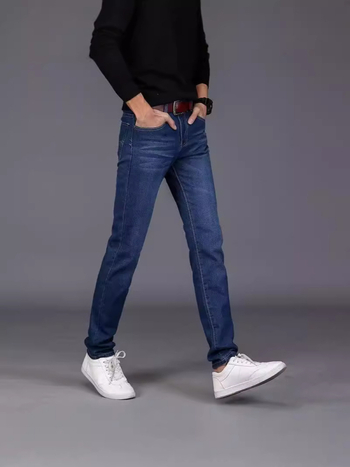 Muške traperice – pamuk denim, labavi ravni kroj, srednji pojas, ziper
