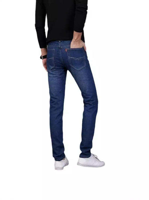 Muške traperice – pamuk denim, labavi ravni kroj, srednji pojas, ziper