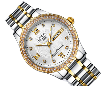 Muški skeleton sat s prozirnim stražnjim dijelom, 41 mm brojčanik, SP mehanizam, luminiscencija, kalendar i prikaz tjedna, nehrđajući čelični remen s leptir kopčom