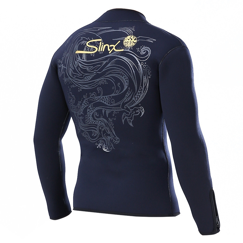 SLINX 5 mm neoprenska potapacka jakna s baršunastom podstavom – unisex topli wetsuit top za ronjenje i surfanje