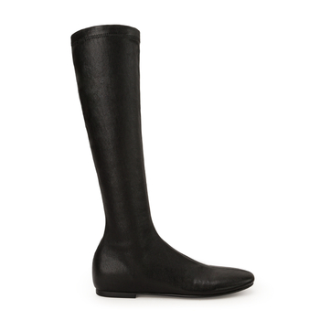 Γυναικείες στενές μπότες μέχρι το γόνατο | Άνω μέρος: split leather; Δάχτυλο: στρογγυλό; Τακούνι: χαμηλό (1–3 cm); Μήκος σωλήνα: υψηλός; Σόλα: καουτσούκ