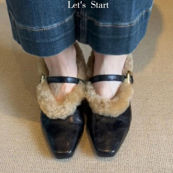 Női Mary Jane cipő, retro stílus, felső és belső anyag: szuper rost, gumi talp, 3–6 cm sarokmagasság