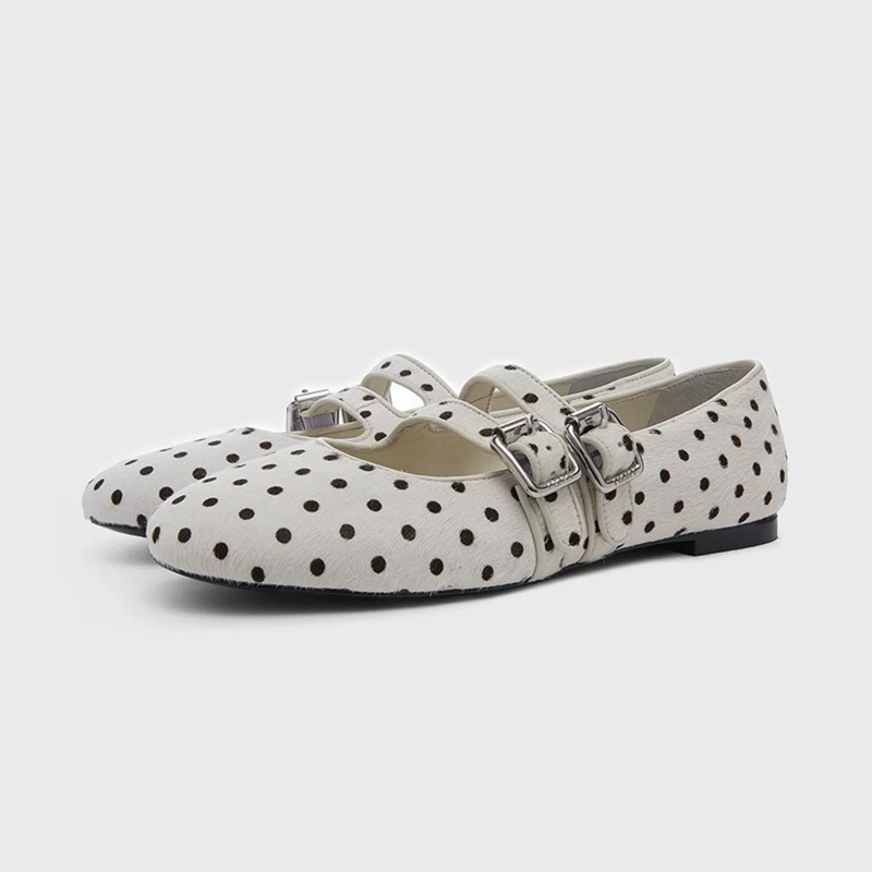 Női Mary Jane cipő dupla pánttal, kerek orr, mikro szálas felsőrész, PU belső talp, gumitalp