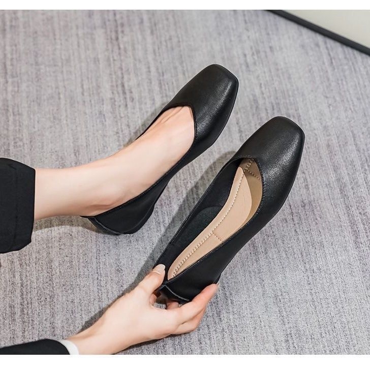Ženske Mary Jane ravne cipele — umjetna koža gornji dio, gumeni potplat, slip-on, bez pete (0–1 cm)