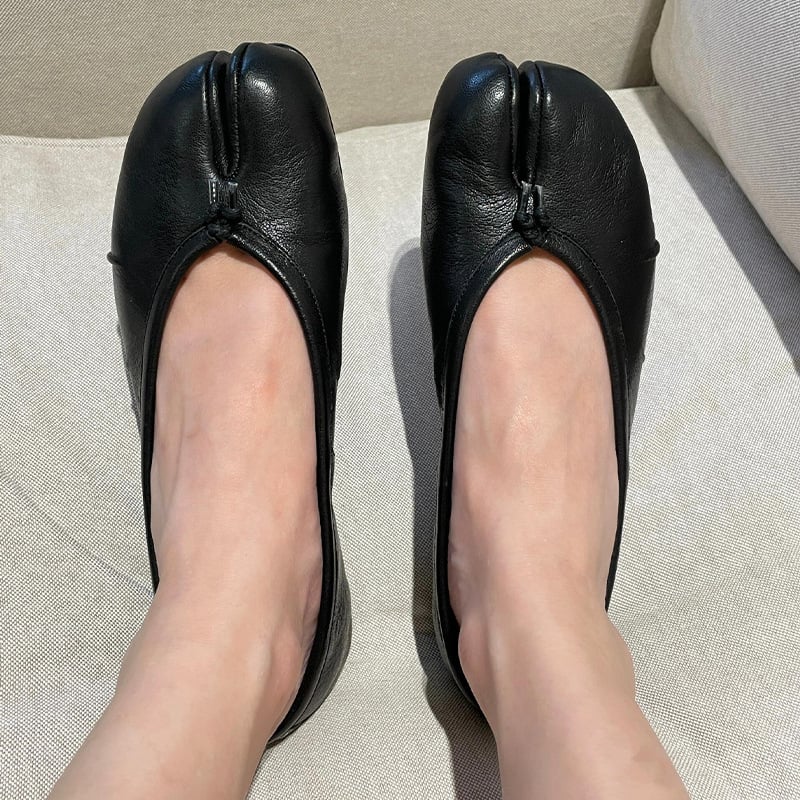 Γυναικείες Mary Jane flat από δέρμα αγελάδας, με στρογγυλό δάχτυλο, εσωτερική σόλα από δέρμα προβάτου, χαμηλό τακούνι, Slip-On