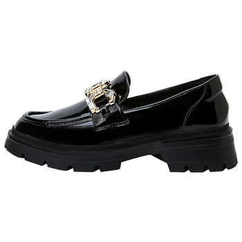 Loaferi ar apaļu purnu, 6–8 cm papēža augstums, gumijas zole, mikrošķiedras iekšpuse, angļu stils