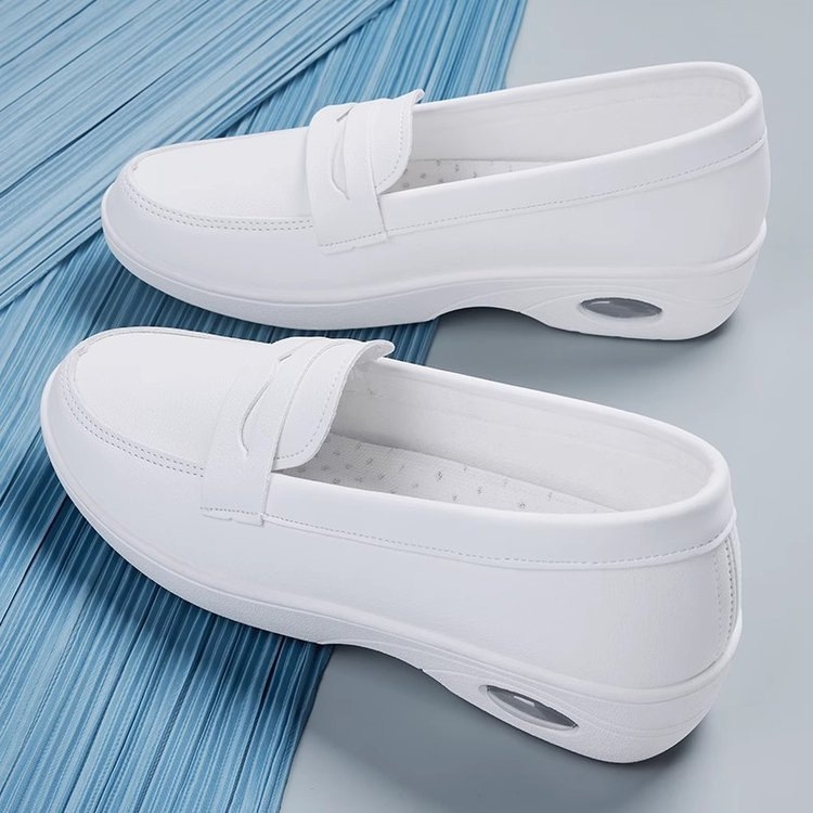 Ženske medicinske loaferice, prozračno PU gornjište, mekana podloga, slip-on, nizak potpetica