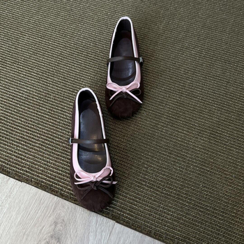 Mary Jane cipele od ovčje kože, okrugli vrh, niska peta, slip-on, gumeni potplat