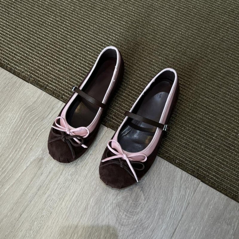 Mary Jane cipele od ovčje kože, okrugli vrh, niska peta, slip-on, gumeni potplat