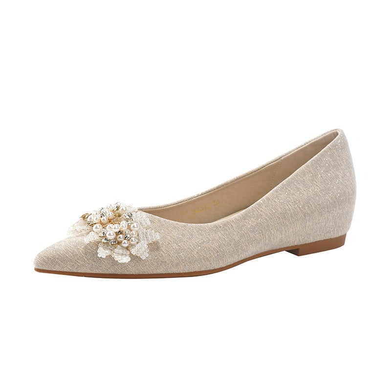 Ženske ploske cipele s oštrim nosom i niskom petom 1-3 cm, gornji dio od Super Fiber, gumena potplata, ulošak od Super Fiber