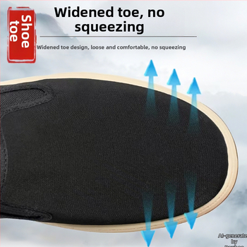 Muške slip-on tenisice od platna; dišuća gornja; okrugli vrh; nizak profil; PVC potplat