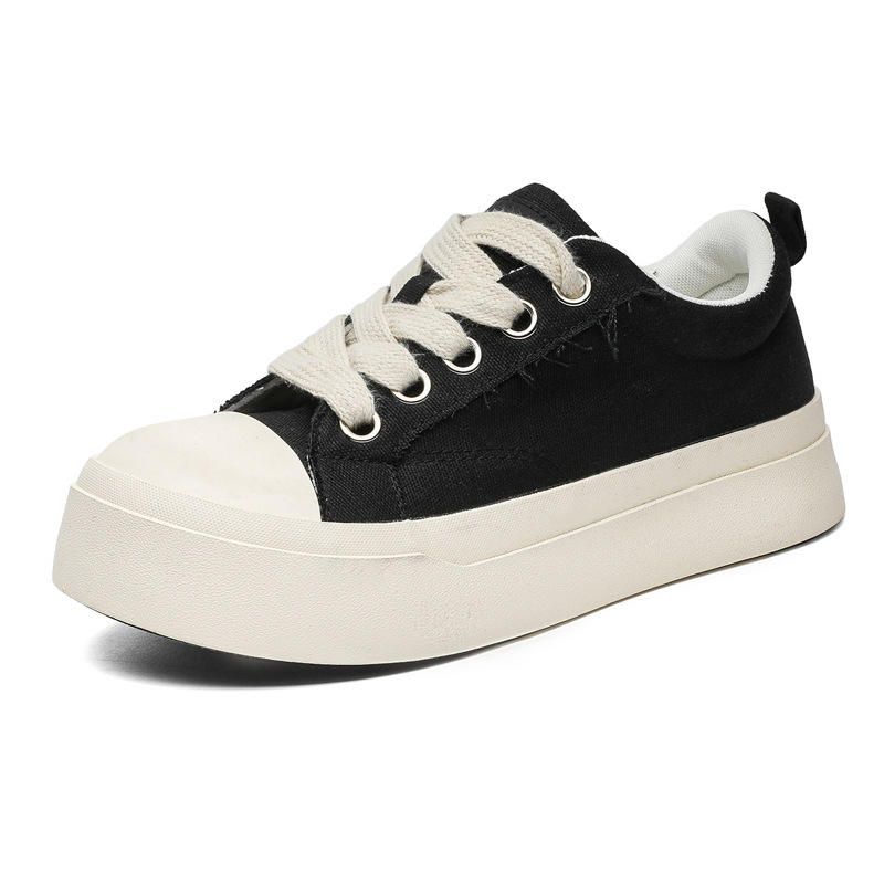 Tenisice od platna, okrugli vrh, niski potpetica 1-3 cm, vezanje, vulkanizirana potplata