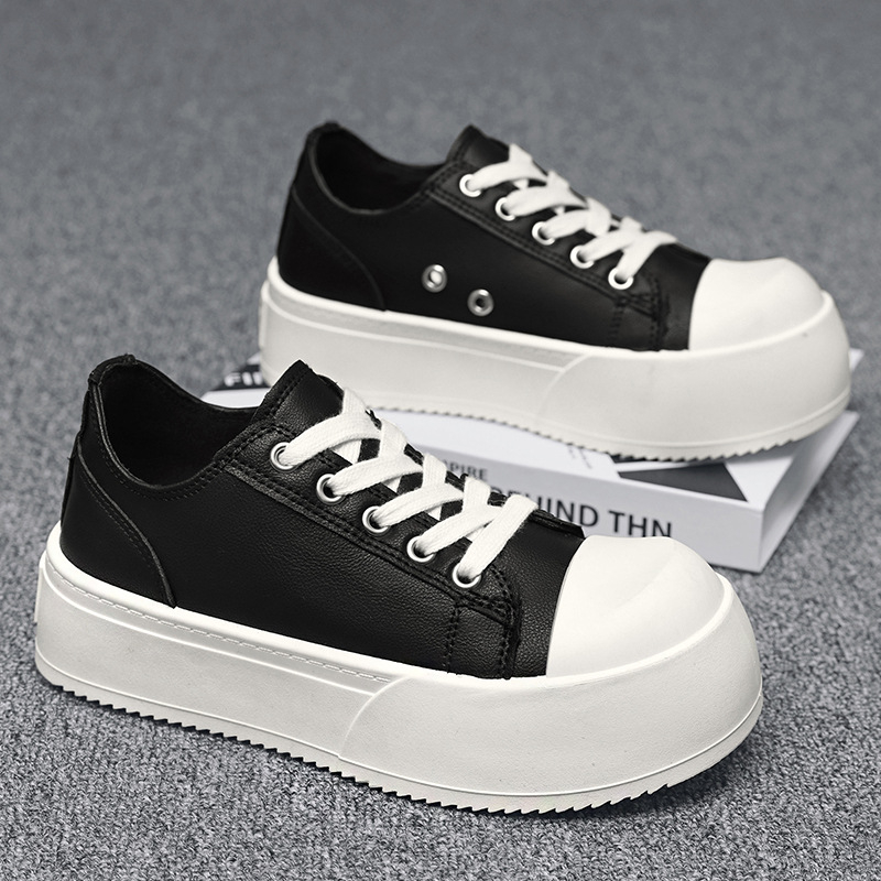 Teniska s kožnim gornjim dijelom, Unisex, Niska peta 1–3 cm, Vezivanje šnorama, PVC đon