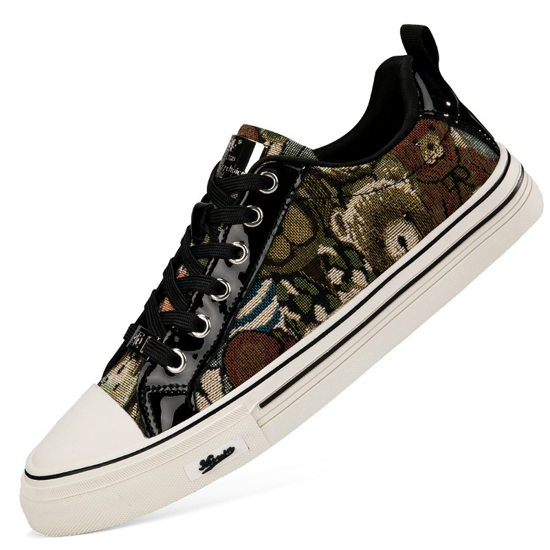 Skate tenisice (okrugli vrh; gornji dio od kože krave + mreža; gumeni potplat; niski profil; prozračan)