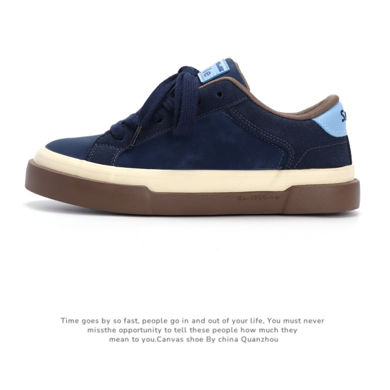 Pantofi sport unisex cu exterior PU și talpă din cauciuc, talpă joasă, șireturi